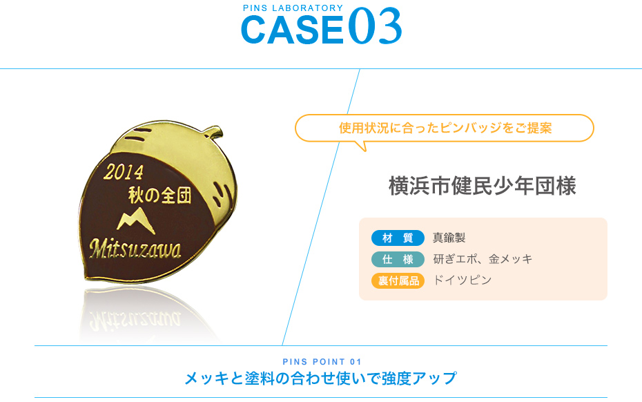 case03.横浜市健民少年団様、メッキと塗料の合わせ使いで強度アップ