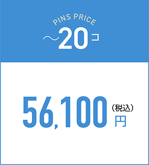 ~20コの料金56,100円