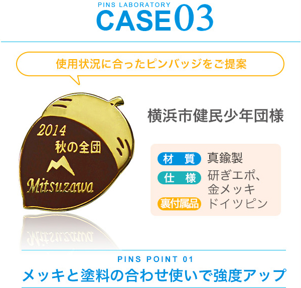 case03.横浜市健民少年団様、メッキと塗料の合わせ使いで強度アップ