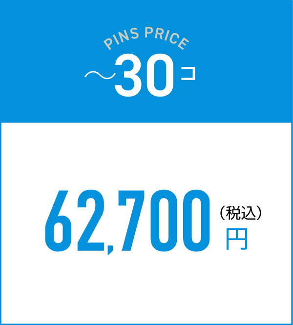 ~30コの料金61,600円